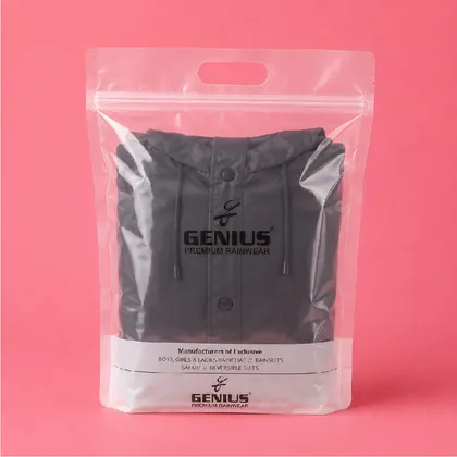 Transparent Zipper Pouches — a finished pouch built on a CEE CEE zipper profile.